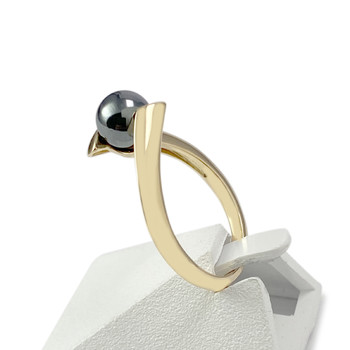 Bague d'occasion or 750 jaune hématite