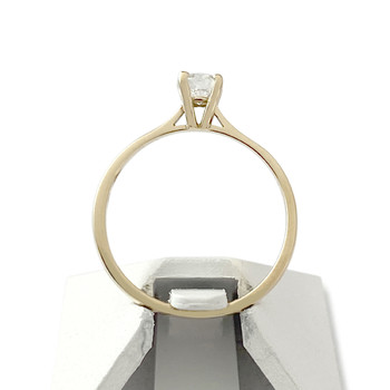 Solitaire d'occasion or 750 jaune diamant 0,25 carat