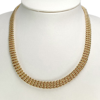 Collier d'occasion or 750 jaune maille américaine 46 cm