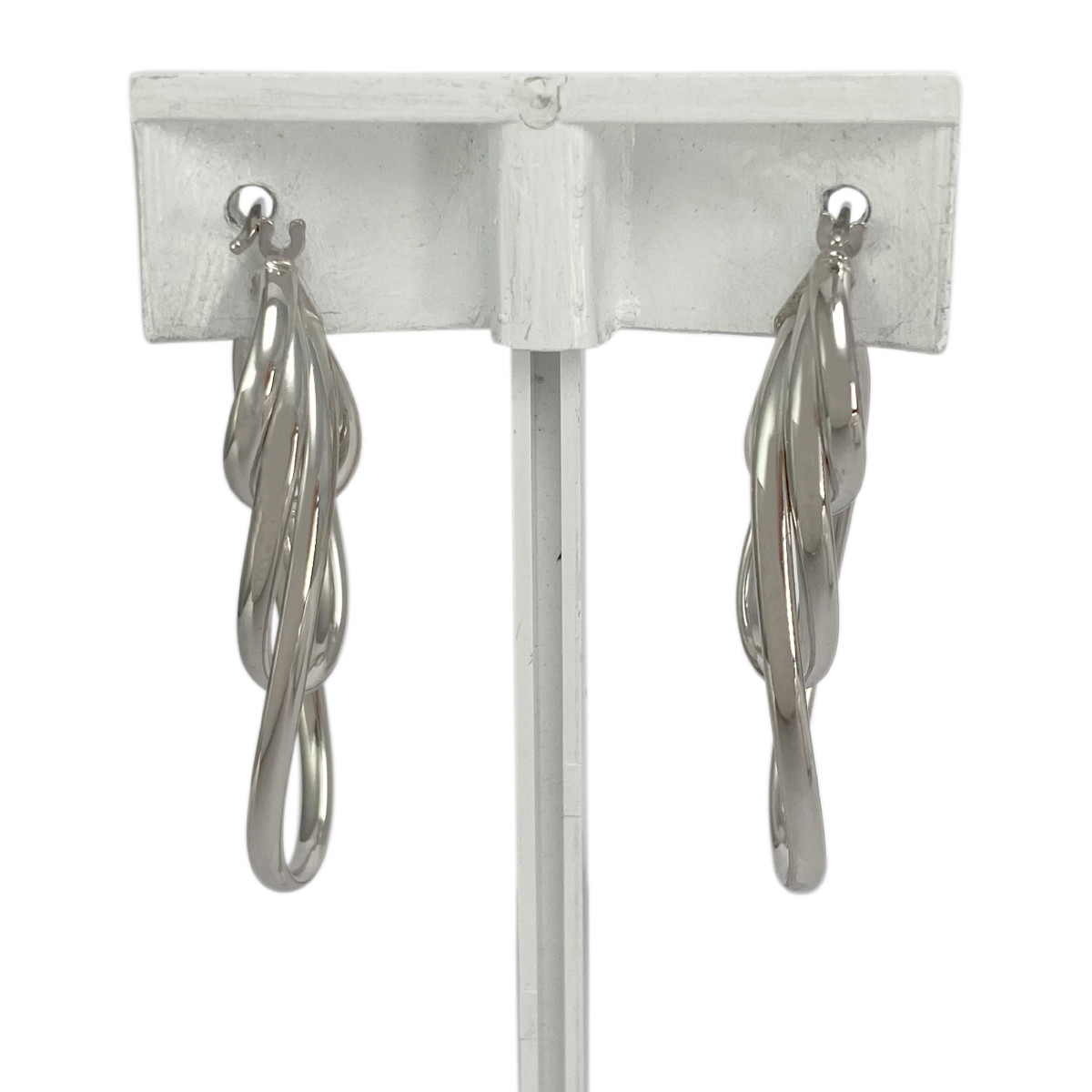Boucles d'oreilles d'occasion 375 blanc - vue 3