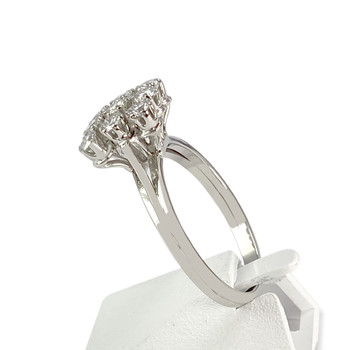 Bague d'occasion or 750 blanc diamants