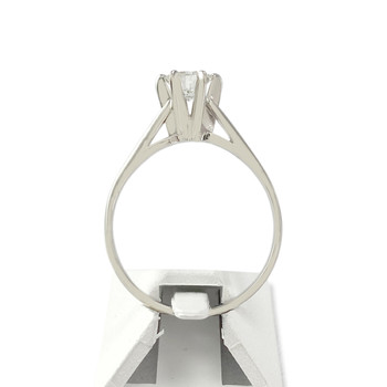 Bague d'occasion or 750 blanc diamant