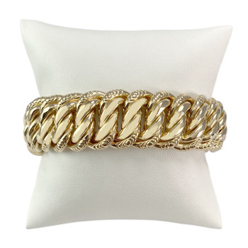 Bracelet d'occasion or 750 jaune maille américaine 20cm