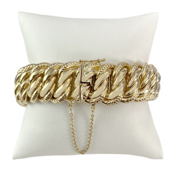 Bracelet d'occasion or 750 jaune maille américaine 20cm