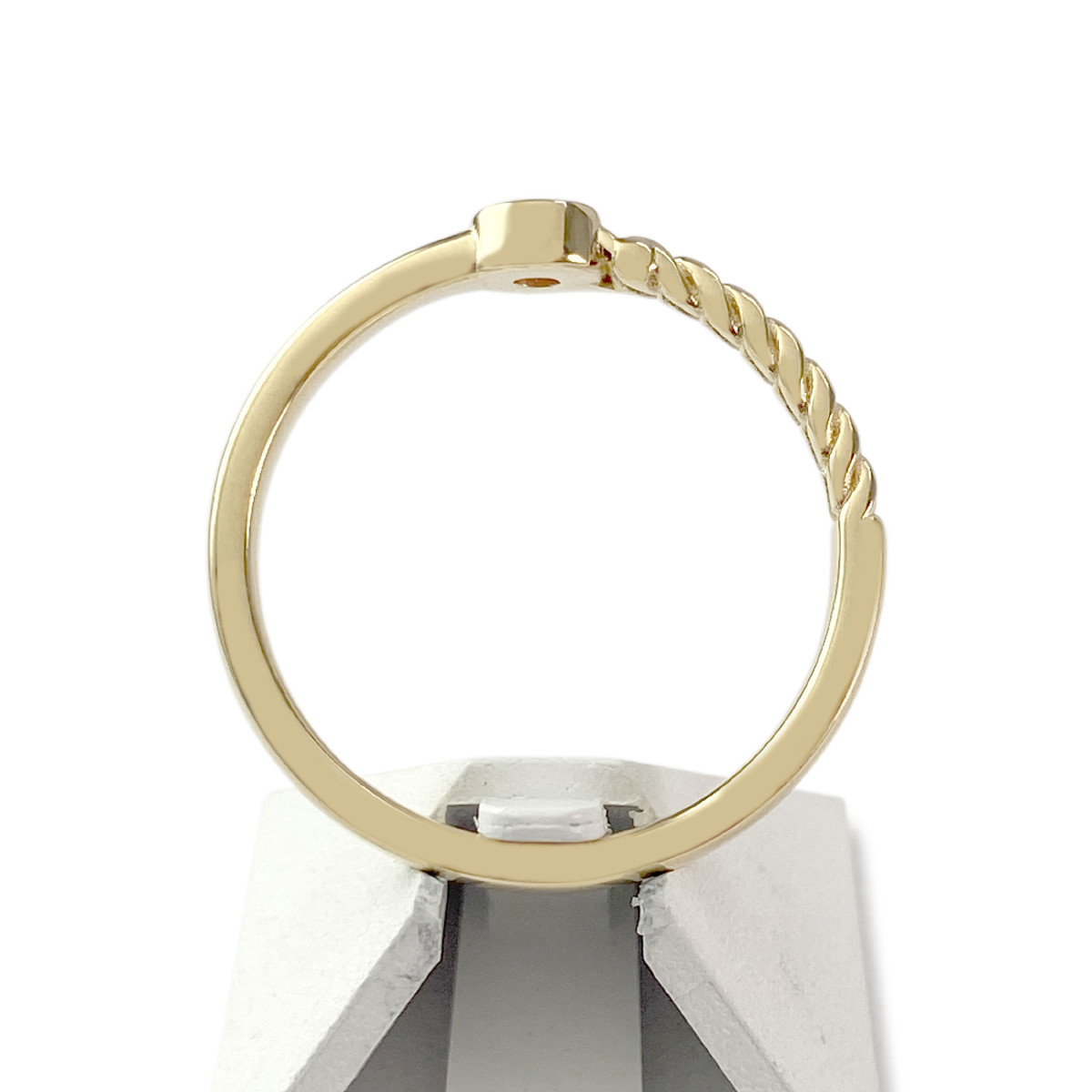Bague d'occasion or 750 jaune saphir rose - vue 3