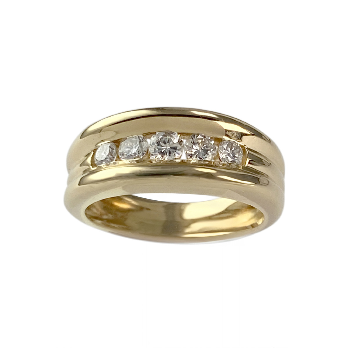 Bague d'occasion or 750 jaune diamants