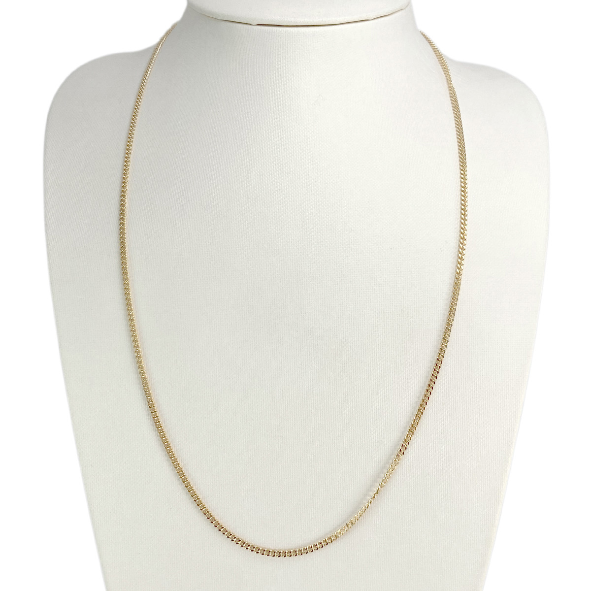Chaine d'occasion or 750 jaune maille gourmette 60 cm - vue 2