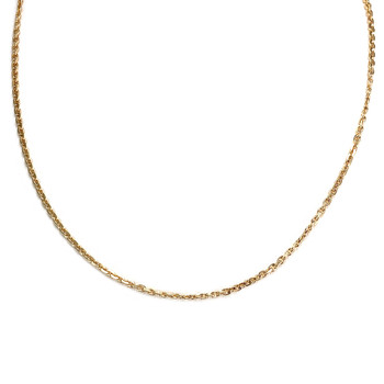 Chaine d'occasion or 750 jaune maille forçat 45cm