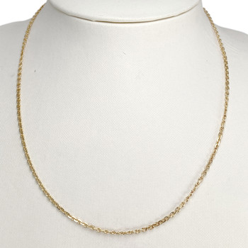 Chaine d'occasion or 750 jaune maille forçat 45cm