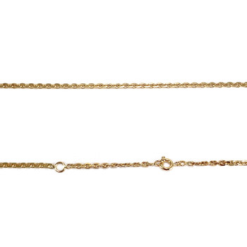 Chaine d'occasion or 750 jaune maille forçat 45cm
