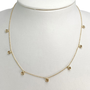 Collier d'occasion or 750 jaune maille boule 42cm