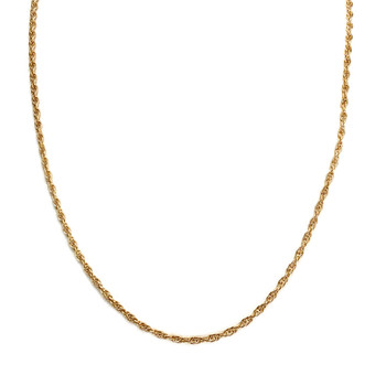 Chaine d'occasion or 750 jaune maille torsadée 75cm
