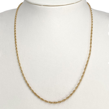 Chaine d'occasion or 750 jaune maille torsadée 75cm