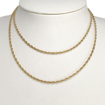 Chaine d'occasion or 750 jaune maille torsadée 75cm
