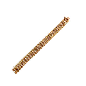 Bracelet d'occasion or 750 jaune maille américaine 19cm