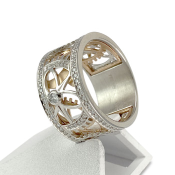 Bague d'occasion Vesontio 2 ors 750 diamants 0,40 carat