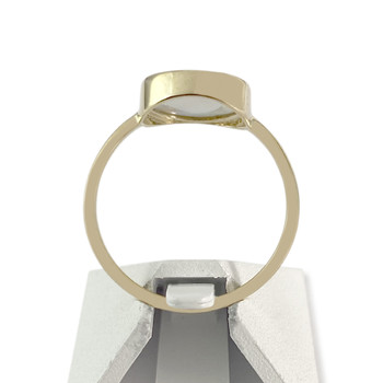Bague d'occasion or 375 jaune nacre ovale