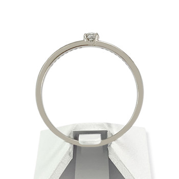 Bague d'occasion or 750 blanc diamant