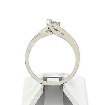 Bague d'occasion or 750 blanc diamants