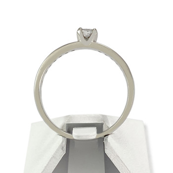 Bague d'occasion or 750 blanc diamants