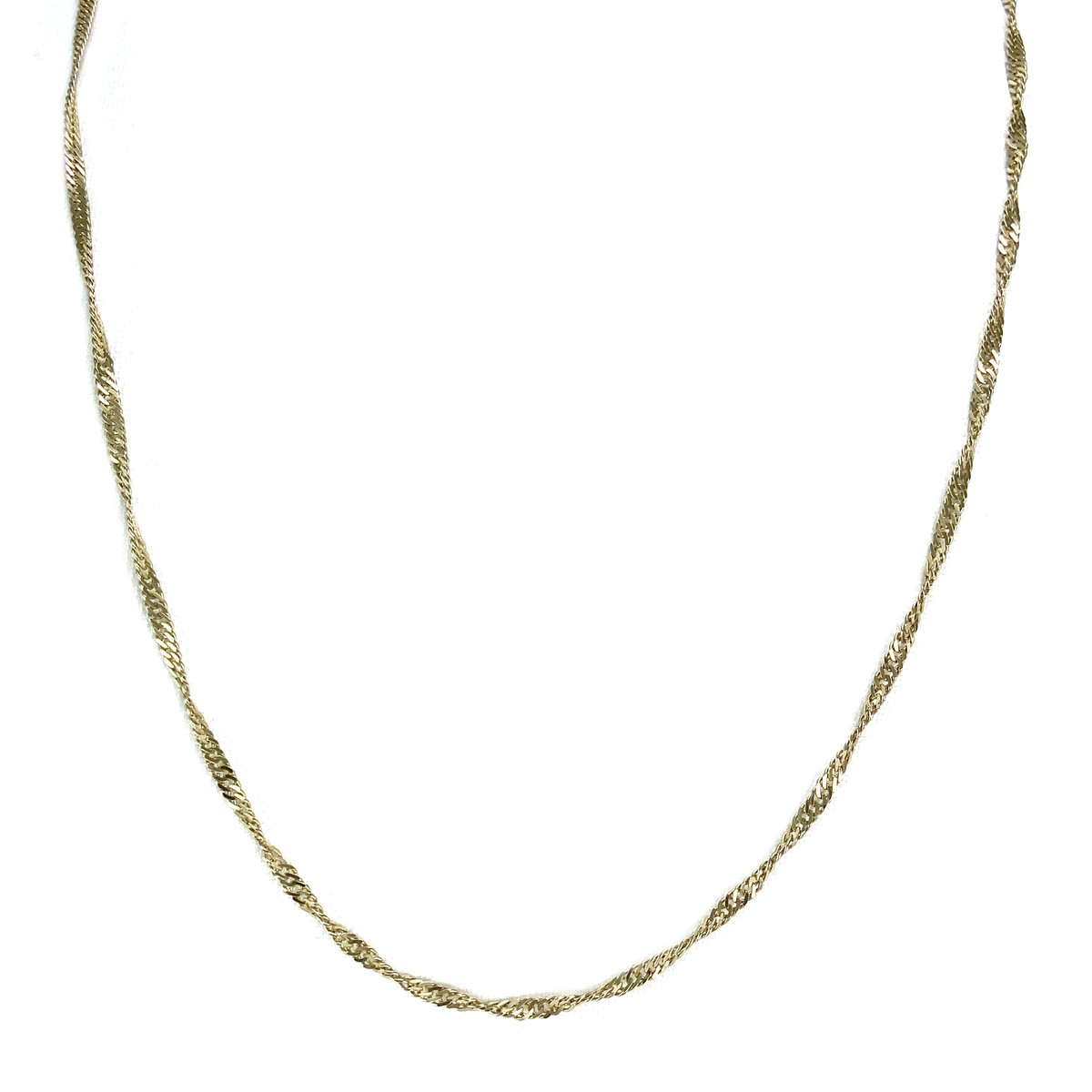 Chaine d'occasion or 585 jaune maillle singapour 56 cm