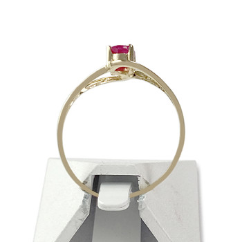 Bague d'occasion or 375 jaune rubis