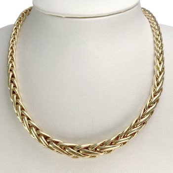 Collier d'occasion or 750 jaune maille palmier 45cm