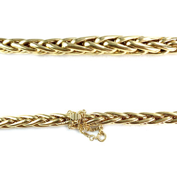 Collier d'occasion or 750 jaune maille palmier 45cm