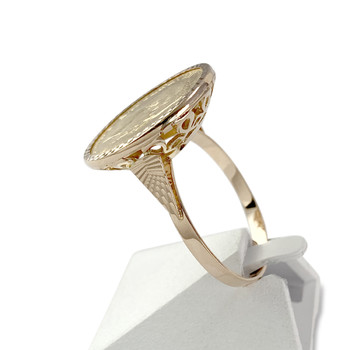 Bague pièce d'occasion or 750 jaune