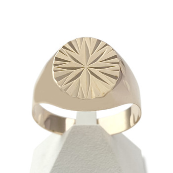 Bague chevalière d'occasion or 750 rose