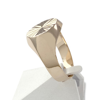 Bague chevalière d'occasion or 750 rose