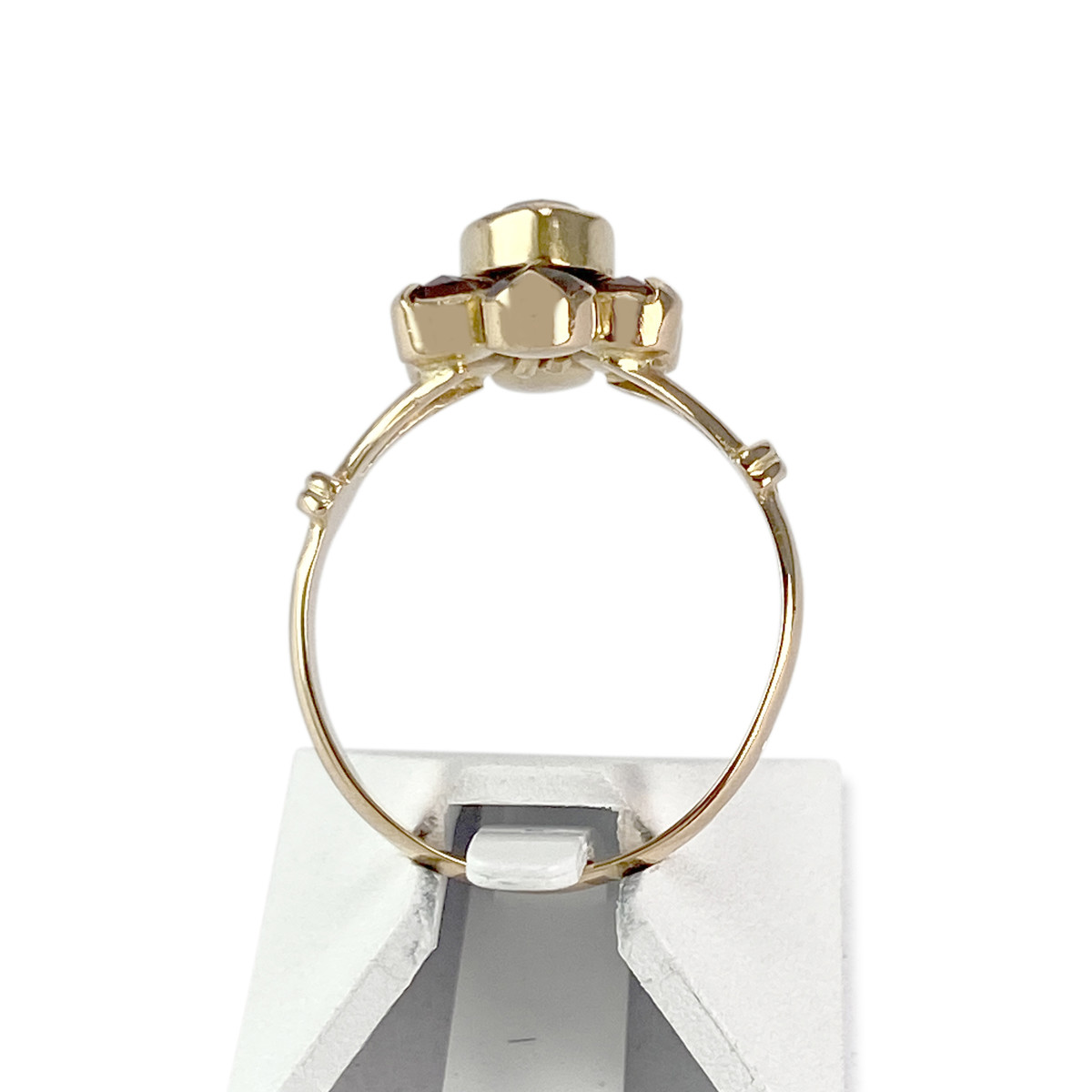 Bague d'occasion or 750 jaune grenats - vue 3