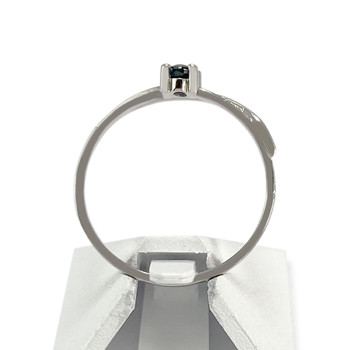 Bague d'occasion or 750 blanc saphir ovale