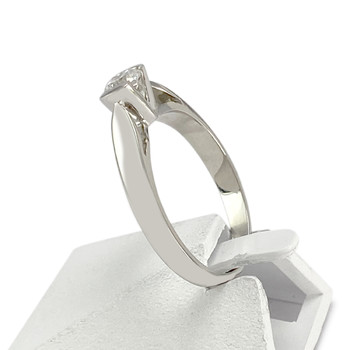 Solitaire d'occasion or 750 blanc diamant