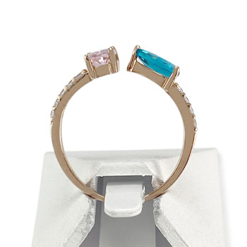 Bague d'occasion or 375 rose zirconia