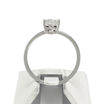 Bague d'occasion or 375 blanc zirconia