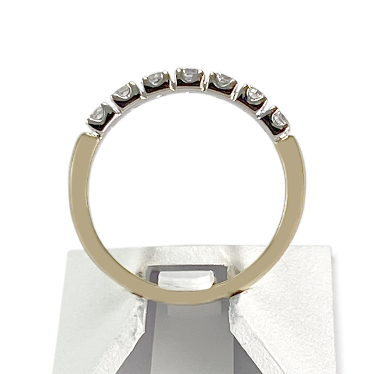 Bague d'occasion 2 ors 750 diamants synthétiques - vue 3