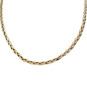 Collier d'occasion or 750 jaune maille palmier 43 cm