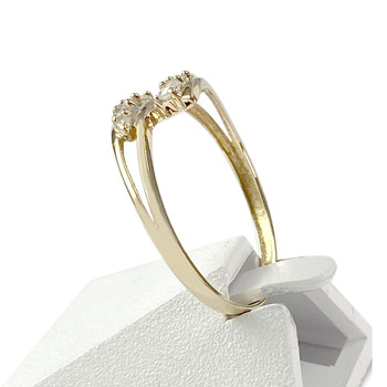 Bague d'occasion or 750 jaune zirconias