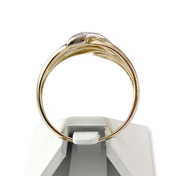 Bague d'occasion or 750 jaune et rhodié diamants