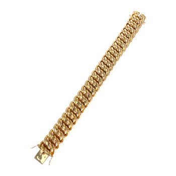 Bracelet d'occasion or 750 jaune maille américaine 19,5 cm
