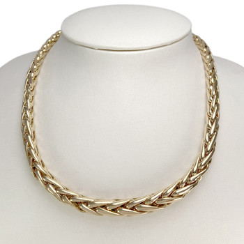 Collier d'occasion or 750 jaune maille palmier 45cm