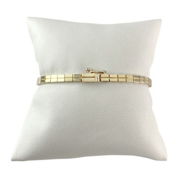 Bracelet d'occasion or 750 jaune diamants 16 cm