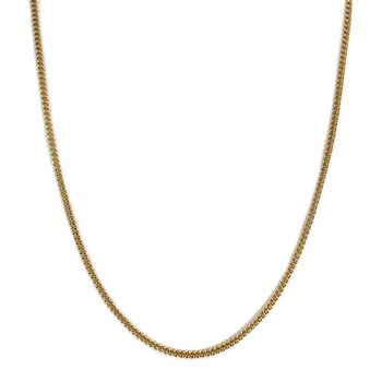 Chaine d'occasion or 750 jaune maillle gourmette 65 cm