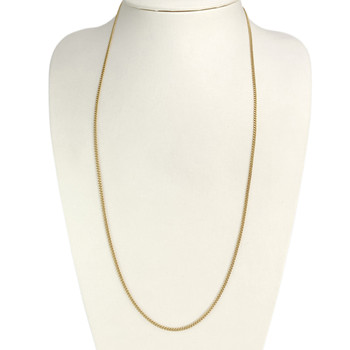 Chaine d'occasion or 750 jaune maillle gourmette 65 cm