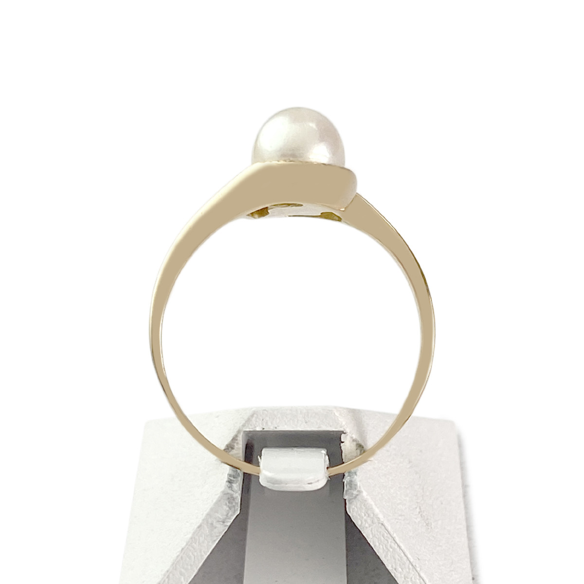 Bague d'occasion or 750 jaune perle de culture - vue 3