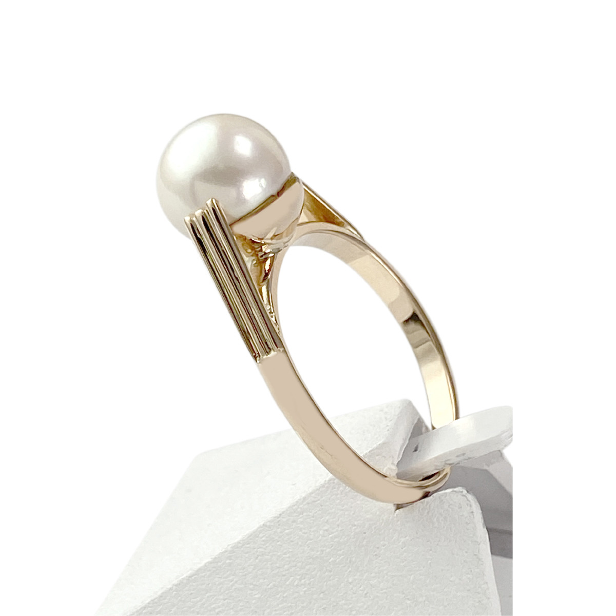 Bague d'occasion or 750 perle de culture - vue 2