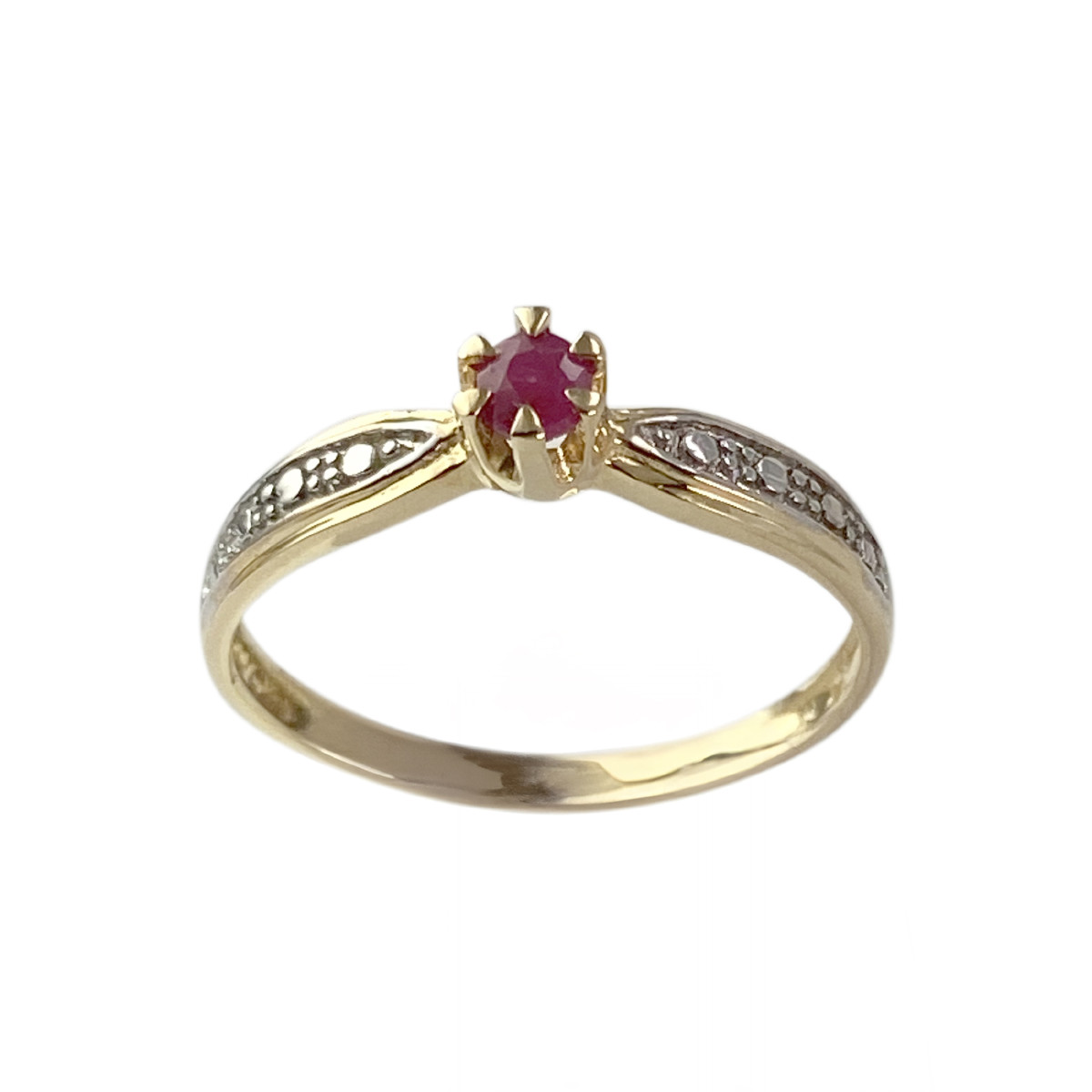 Bague d'occasion or 750 rubis