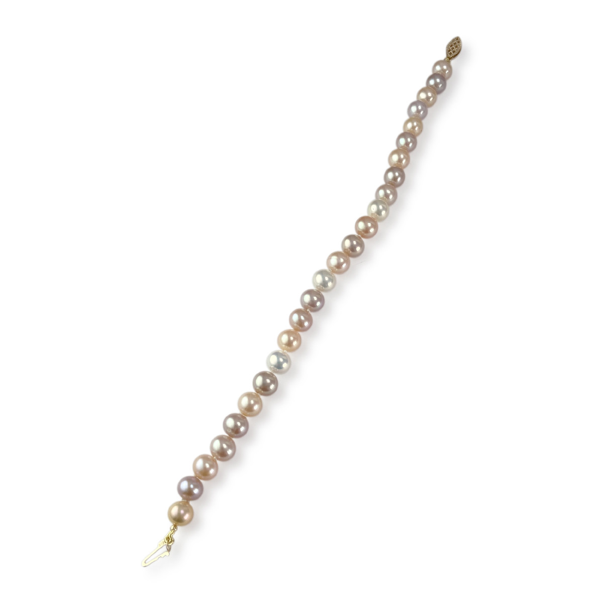 Bracelet d'occasion or 375 jaune perles de culture de chine 20cm - vue 2