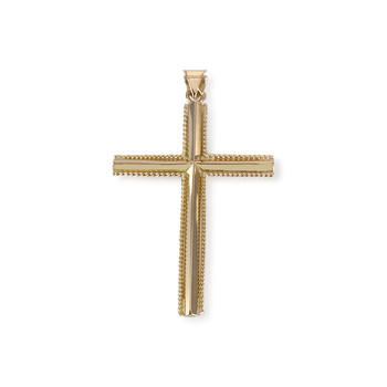 Pendentif croix d'occasion or 750 jaune